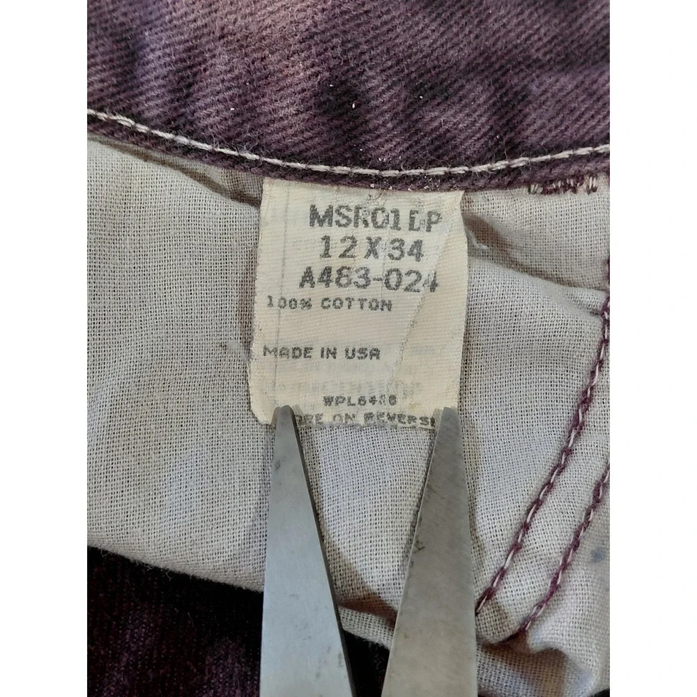 Vtg Wrangler for Women High Rise Tapered Leg Jeans 12x34‎ Purple Denim